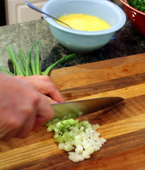 Chopping the Green Onions