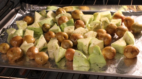 Vegetables in Oven for Roasting
