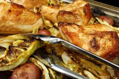 Pan-Roasted Chicken Cabbage and Potatoes